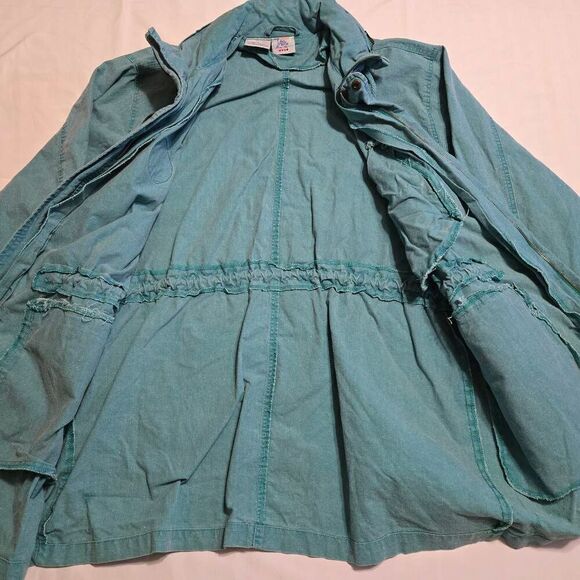 VINTAGE BEACH BLVD CHORE COAT GREEN 100% COTTON GREENPEACE MENS SIZE LARGE - Picture 6 of 10